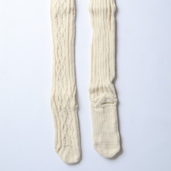 🚨 1 LEFT!  JULES Cable Knit Knee High Socks in Cream - Picture 5 of 9